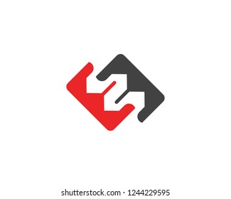 Letter E logo template