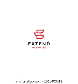 letter e logo template for business