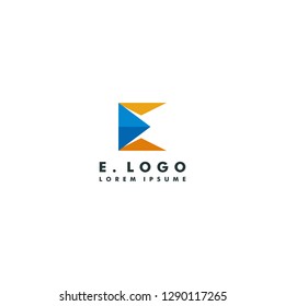 Letter E logo template, icon design vector