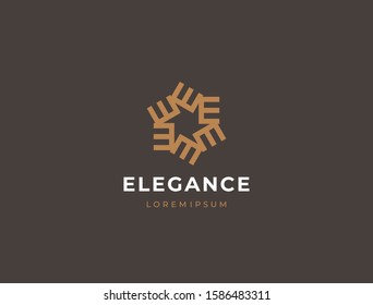 Letter E logo template. Star typography pattern logo. Unique modern creative elegant logotype. Vector icon.