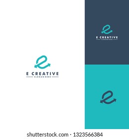 Letter E logo template vector design