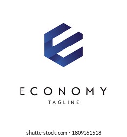 Letter E logo. It is unique and identical. 