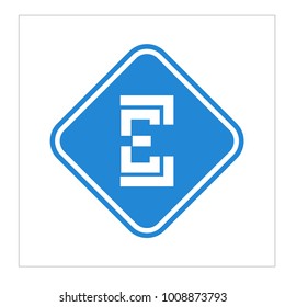 letter e logo and vector