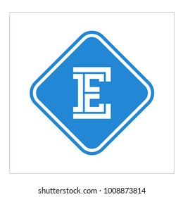 letter e logo and vector