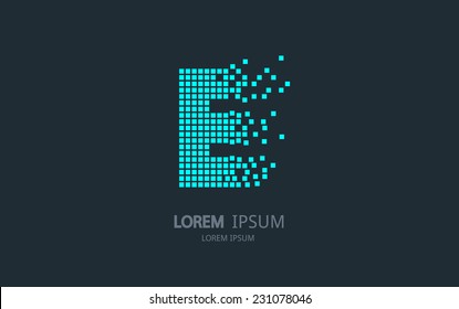 Letter E Logo. Vector Logotype Design.