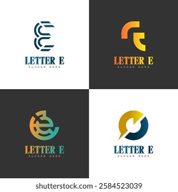 Letter E Logo Vector Stock Illustration