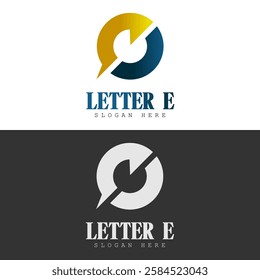 Letter E Logo Vector Stock Illustration