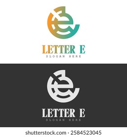 Letter E Logo Vector Stock Illustration