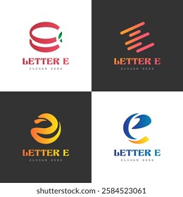 Letter E Logo Vector Stock Illustration