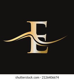 Letter E Logo Vector Template. E Logotype Icon. Luxury,  Simple, Minimal and Elegant E Logo Design