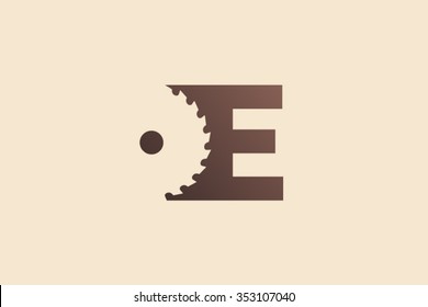 Letter E Logo, woodworking logo design. 