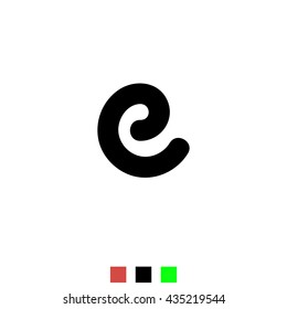 The letter E for logos, icons, web design, the template element. Black letters on a white background English alphabet. Vector Illustration Eps10.