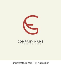 Letter E logotype Monoline style, simple and elegant E logo, Retro theme - Vector