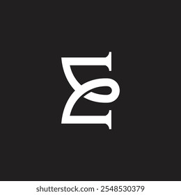 letra e loop sobrepondo simples elegante logotipo vetor 