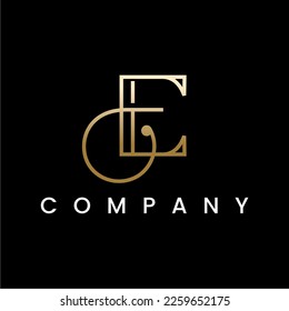 Letter E Luxury Line Logo Design