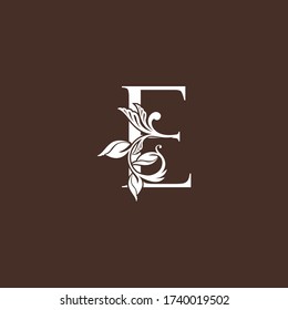 Letter E Luxury Logo Icon design, vintage rustic, ornate style template