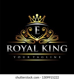 Letter E Luxury royal logo