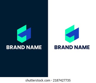 letter e and m modern logo design template