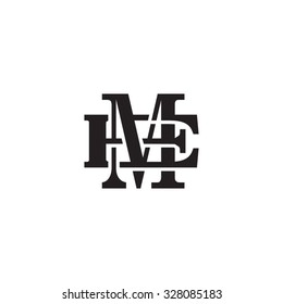 letter E and M monogram logo