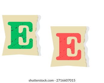 letra e revista corta fonte, carta de resgate, elementos de colagem isolados para o alfabeto de texto. mão feita e cortada, varredura de alta qualidade. padrão de meio-tom e detalhe de textura. jornal e scraps.2025