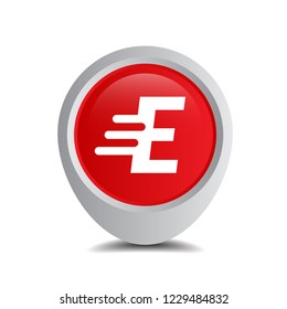 letter E and map pin, logo concept. Designed for your web site design, logo, app, UI