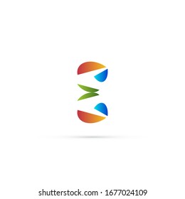 "letter E". Minimalist, simple, digital and modern logo design.