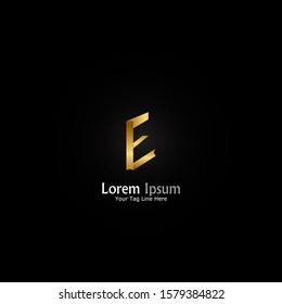 "letter E". Minimalist, simple,digital and modern logo design.