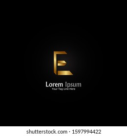 "letter E". Minimalist, simple,digital and modern logo design.