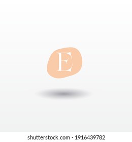 Letter E Minimalistic Abstract organic simple cosmetic beauty logo letter design