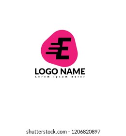 letter E modern logo concept