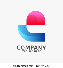 Letter E modern logo design inspiration