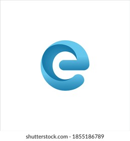 letter E modern logo design vector illustration