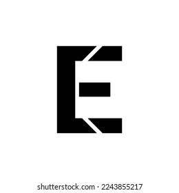Letter E modern logo design