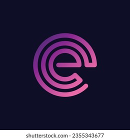 Inspiración en el diseño del logotipo moderno de la carta E. conjunto de letra creativa plantilla de diseño de logotipo E Sector libre
