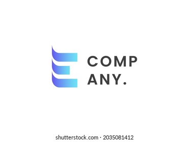 Letter E Modern Logo Template Vector. E monogram logo vector. E symbol vector.
