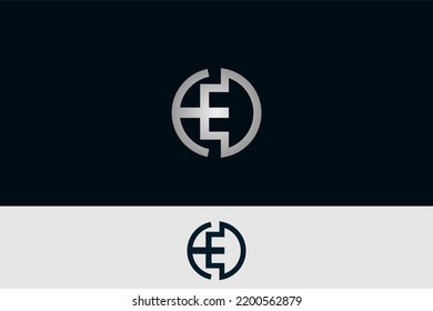 letter e modern luxury logo design