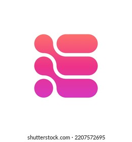 Letter E modern technology logo template