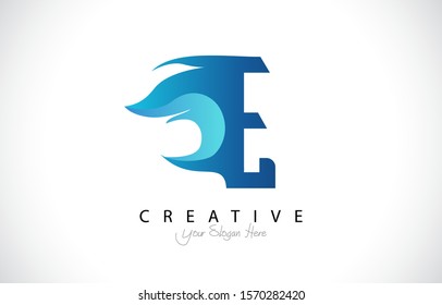 Letter E Modern Trendy Design Logo Concept. Creative look Icon Logo with gradient style Vector Illustration.