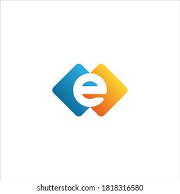Letter E Modern Vector Logo Template Illustration 