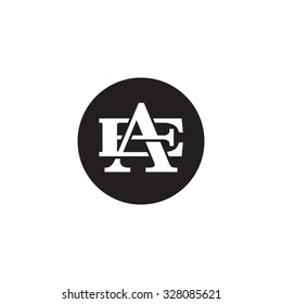 letter E and A monogram circle logo