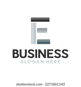 Letter e monogram geometric modern logo