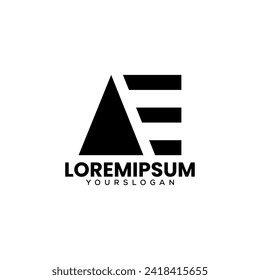 letter a e  monogram  icon logo design 