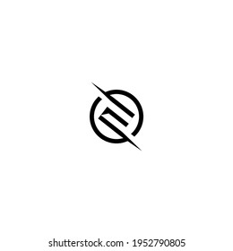 Letter E monogram logo design vector