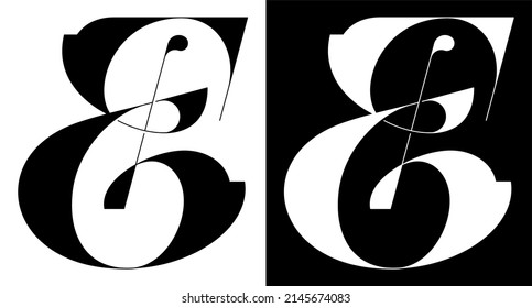 letter e monogram logo initial logotype vector branding