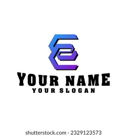 letter E monogram modern logo design vector template
