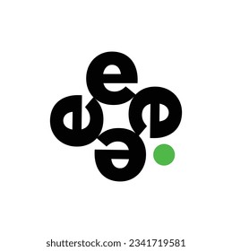 letter E  monogram vector icon. E typography monogram.