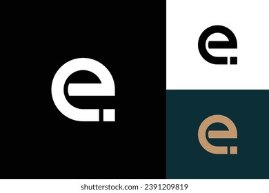 letter e monogram vector logo design