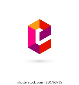 Letter E mosaic logo icon design template elements 