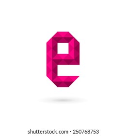 Letter E mosaic logo icon design template elements 
