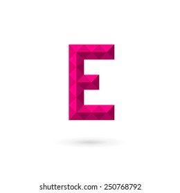 Letter E mosaic logo icon design template elements 